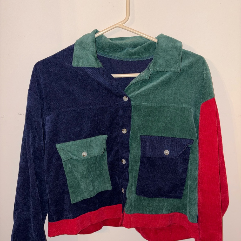 ROMWE Multicolor Button-Up Shirt